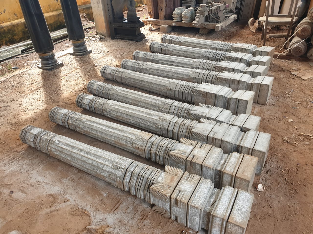 Stone Pillars in Karaikudiv